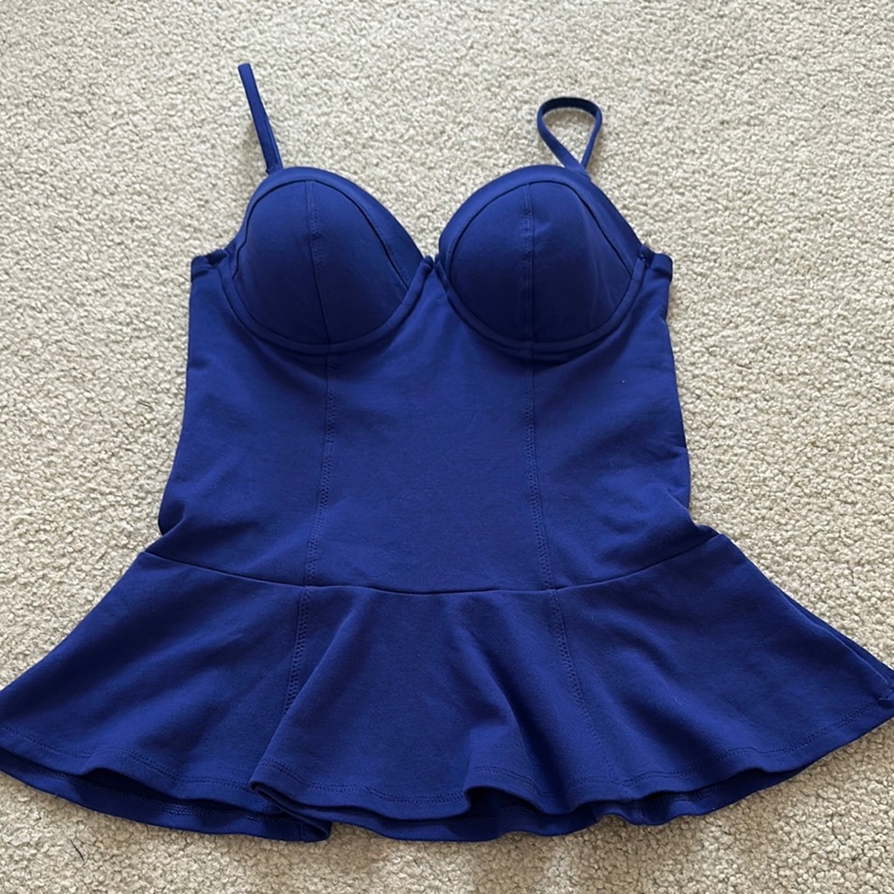 Nicki Minaj Blue Peplum Top
